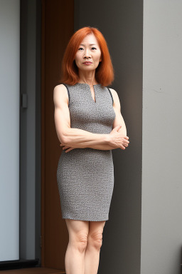 Taiwanese 45 years female with  ginger hair