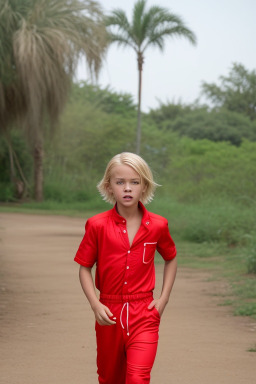 Senegalese child boy with  blonde hair