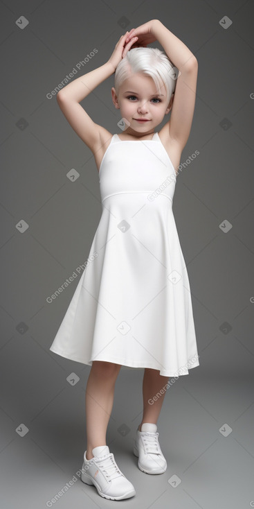 Slovenian infant girl with  white hair