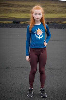 Icelandic child girl with  ginger hair