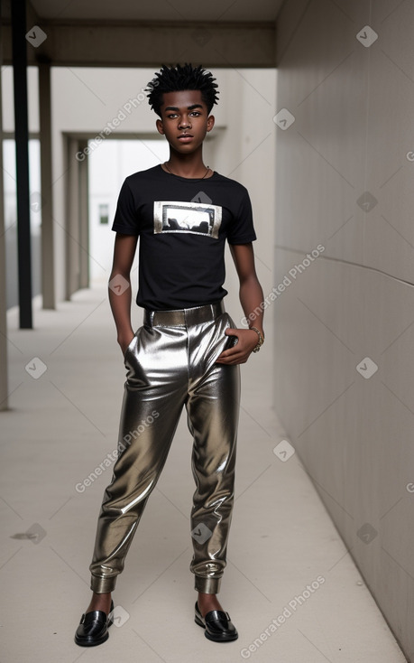 Nigerian teenager boy with  black hair