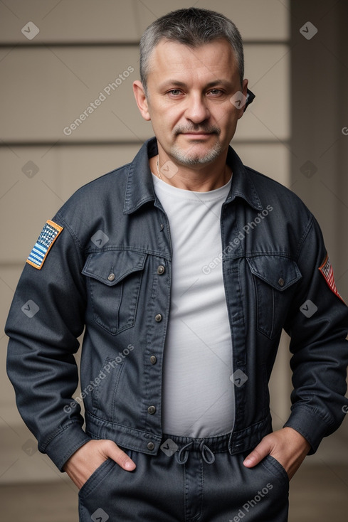 Ukrainian middle-aged male with  black hair