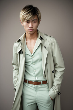 Japanese young adult male with  blonde hair