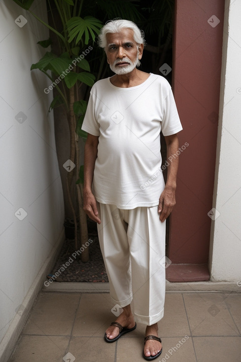 Indian elderly male with  white hair