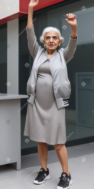 Bahraini elderly female with  gray hair