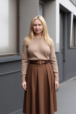 Belarusian middle-aged female with  blonde hair