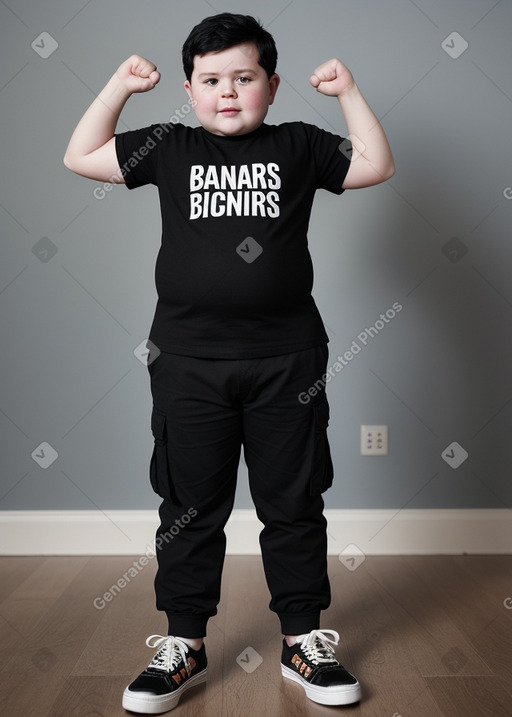 British child boy with  black hair