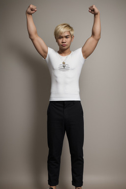 Thai adult male with  blonde hair