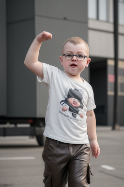 Belarusian infant boy with  gray hair