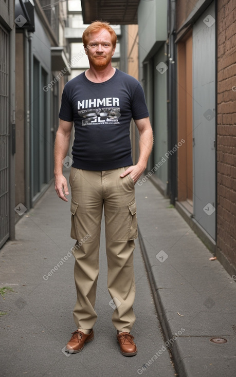 Brazilian middle-aged male with  ginger hair