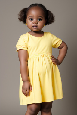 Kenyan infant girl with  brown hair