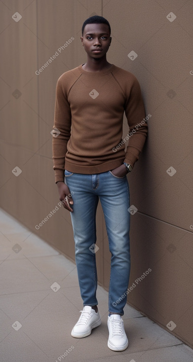 Togolese adult male with  brown hair