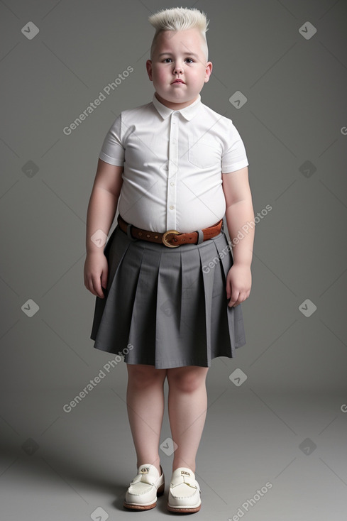 British child girl with  white hair