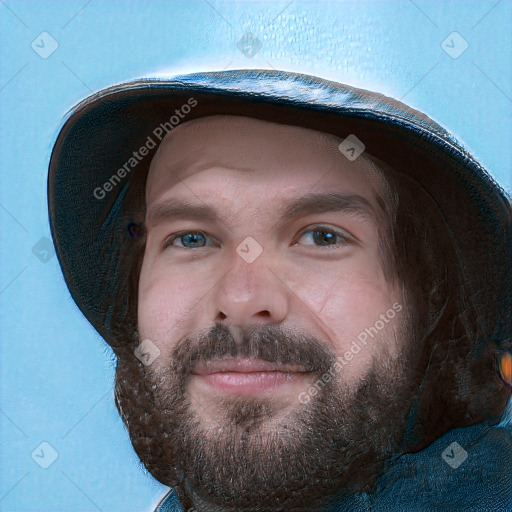 Neutral white adult male with short  brown hair and brown eyes