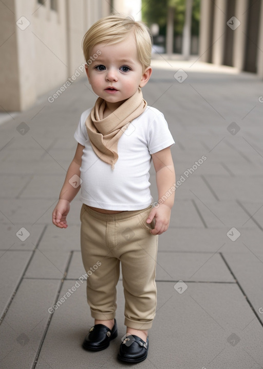 French infant boy with  blonde hair