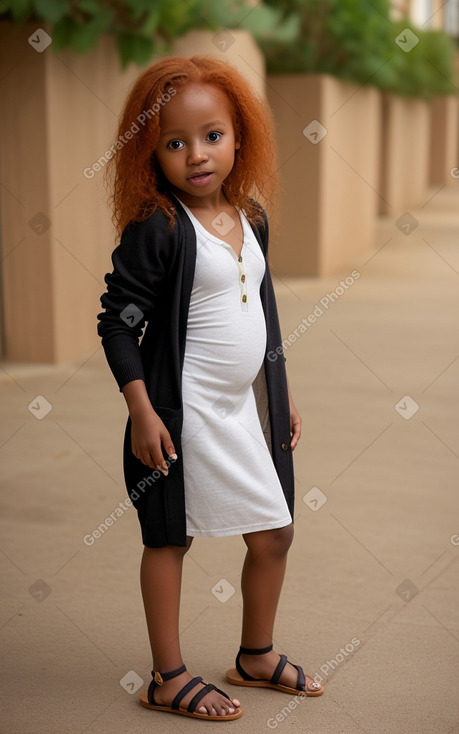 Senegalese infant girl with  ginger hair