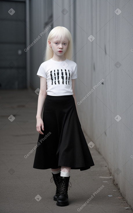 Child female with  white hair