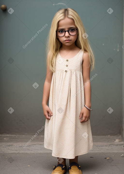 Venezuelan child girl with  blonde hair