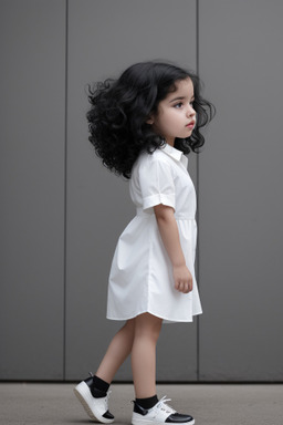 Child female with  black hair