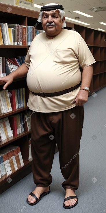 Emirati elderly male with  brown hair