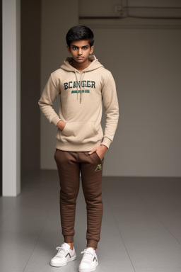 Bangladeshi teenager boy with  brown hair