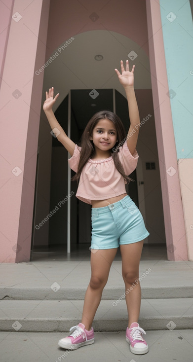 Venezuelan infant girl with  brown hair