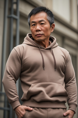 Vietnamese 45 years male with  brown hair