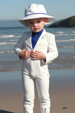 Slovenian infant boy with  white hair