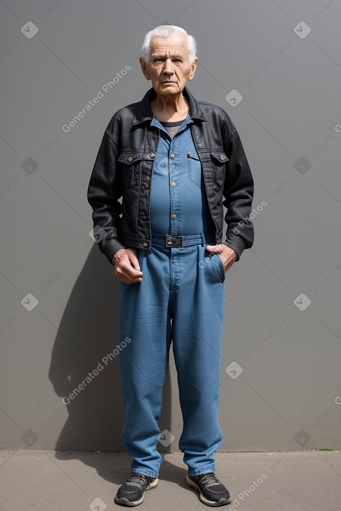 Costa rican elderly male with  black hair