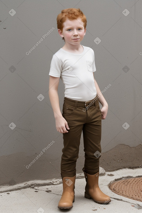 Cuban child boy with  ginger hair