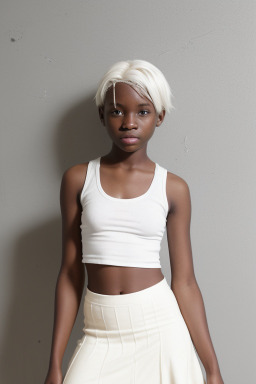 Zimbabwean teenager girl with  white hair