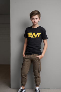 Swedish teenager boy with  brown hair