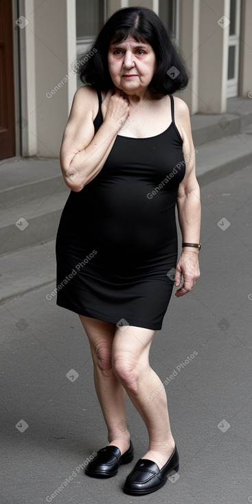 Bulgarian elderly female with  black hair