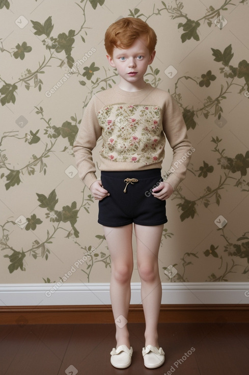 Romanian child boy with  ginger hair