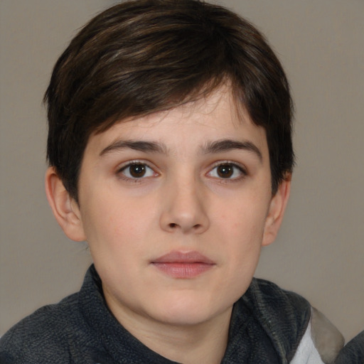 Neutral white young-adult male with medium  brown hair and brown eyes