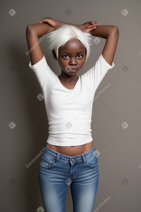 Zambian infant girl with  white hair