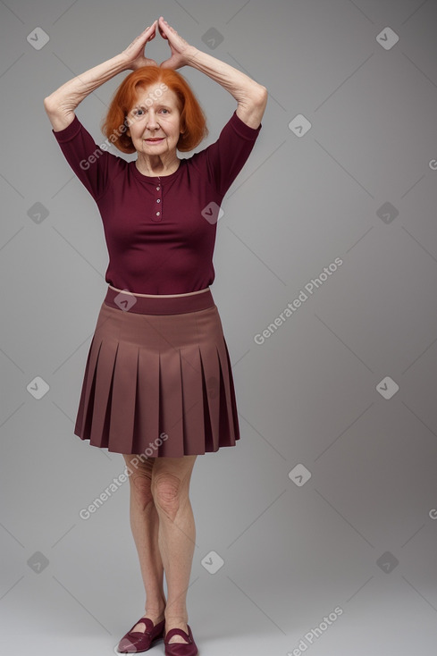 Polish elderly female with  ginger hair