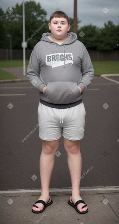 British teenager boy with  gray hair