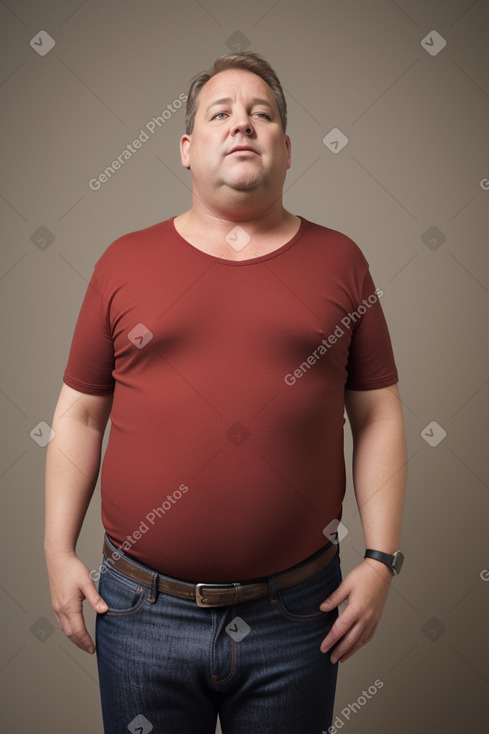 Belgian middle-aged male with  brown hair