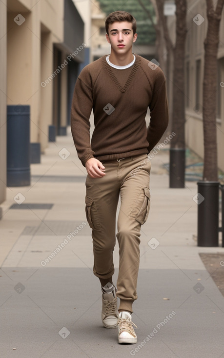 Israeli young adult male with  brown hair