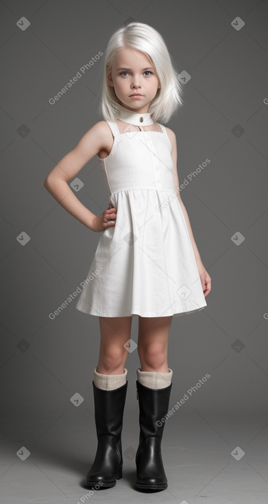 South african child girl with  white hair