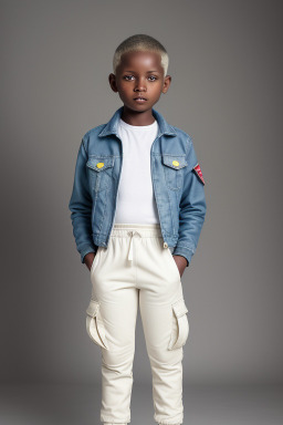 Tanzanian child boy with  white hair