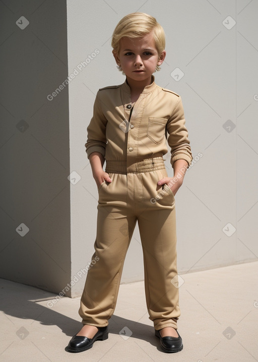 Turkish child boy with  blonde hair