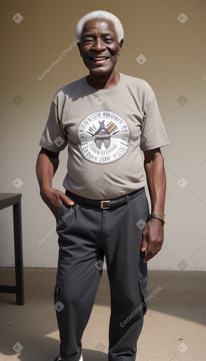 Ghanaian elderly male with  black hair