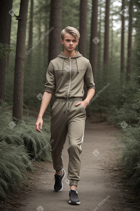 Swedish teenager boy with  gray hair