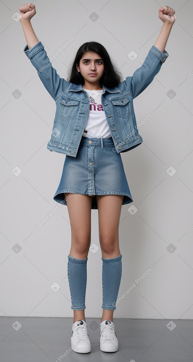 Qatari teenager girl with  white hair