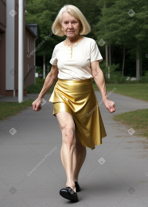 Finnish elderly female with  blonde hair