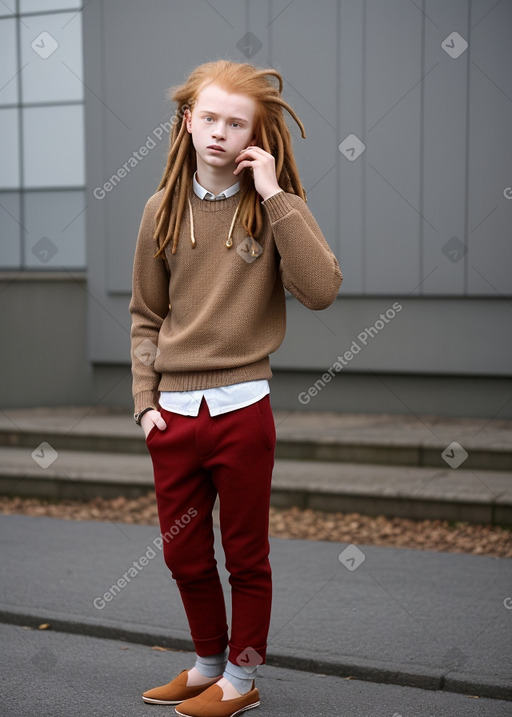 Belarusian teenager boy with  ginger hair