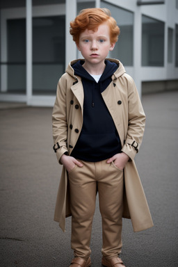 Caucasian child boy with  ginger hair