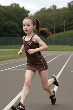 Child female with  brown hair